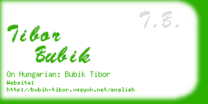 tibor bubik business card